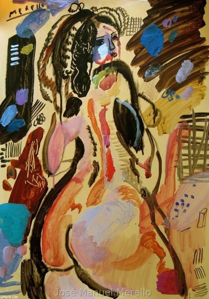 Art rotique et Nus. Femme nues dans l'art contemporain moderne. Peinture rotique. Nu Moderne. Nus Contemporains.