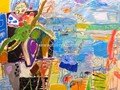 ART-CONTEMPORAIN-MODERNE.-merello.-florero en el balcon del mar (81x100 cm)mixta-lienzo 